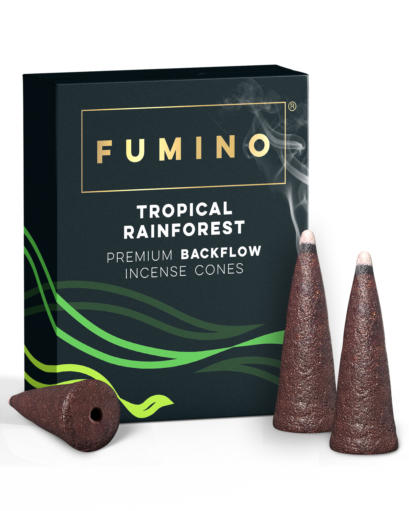 Tropical Rainforest Backflow Incense Cones – Pack of 15 – Fumino UK Home Fragrance