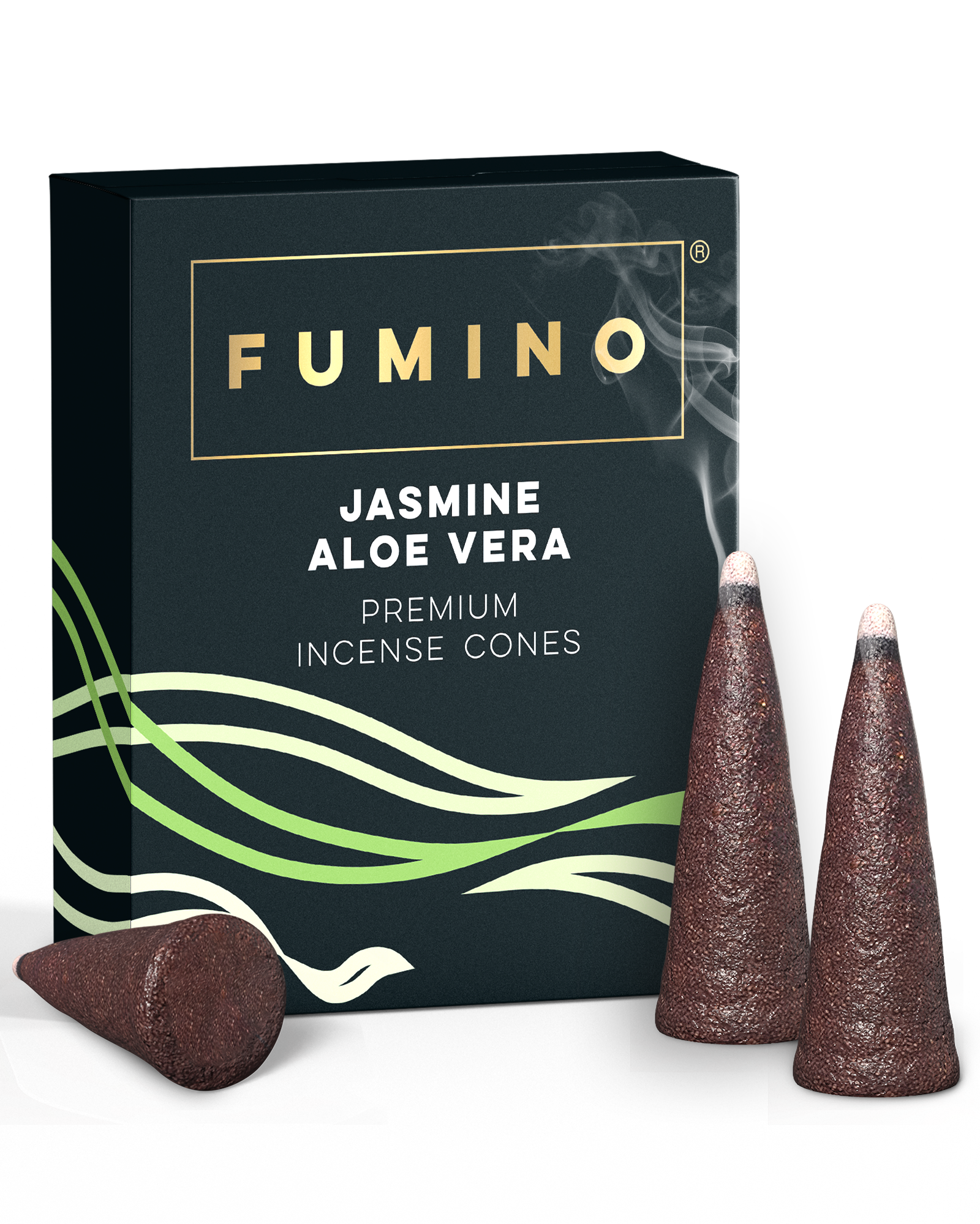 Jasmine Aloe Vera Incense Cones – Pack of 15 – Fumino UK Home Fragrance