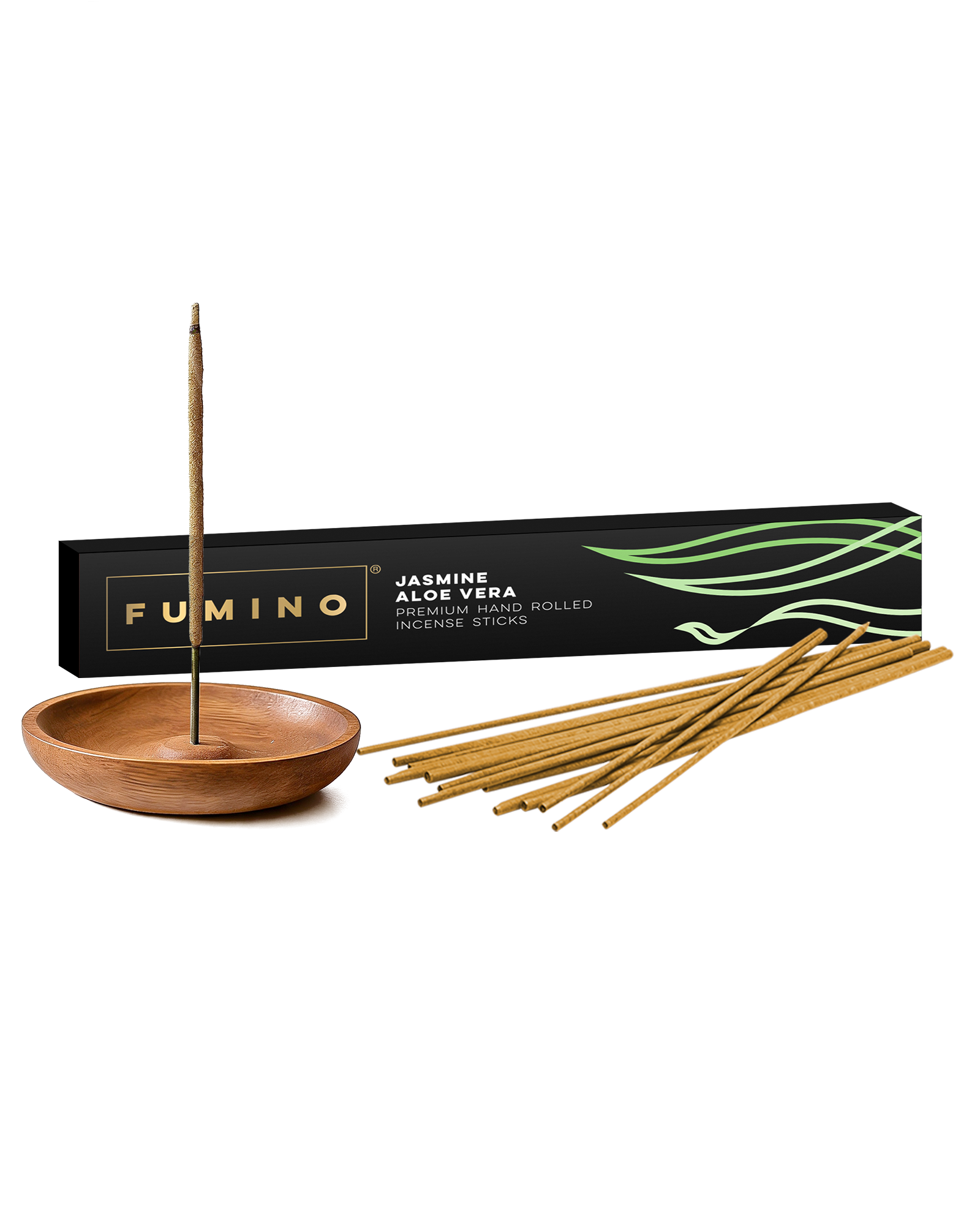 Jasmine Aloe Vera Incense Sticks – Pack of 14 – Fumino UK Home Fragrance