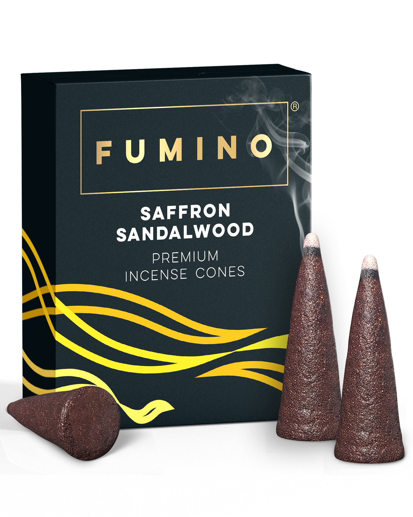 Saffron Sandalwood Incense Cones – Pack of 15 – Fumino UK Home Fragrance