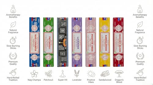 Satya Floral Gift Set – 7 × 15g — genuine Satya incense sticks