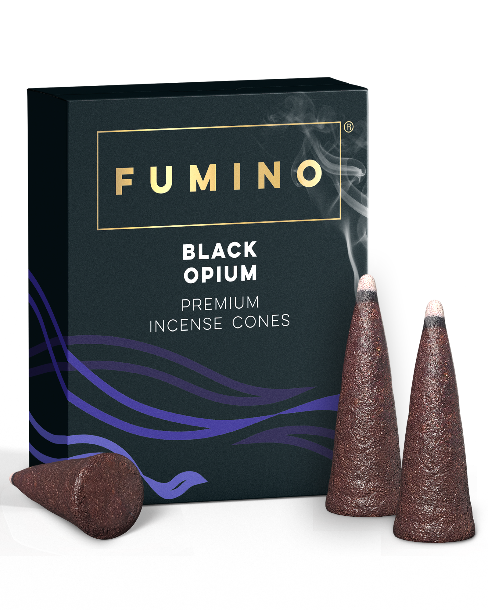 Black Opium Incense Cones – Pack of 15 – Fumino UK Home Fragrance