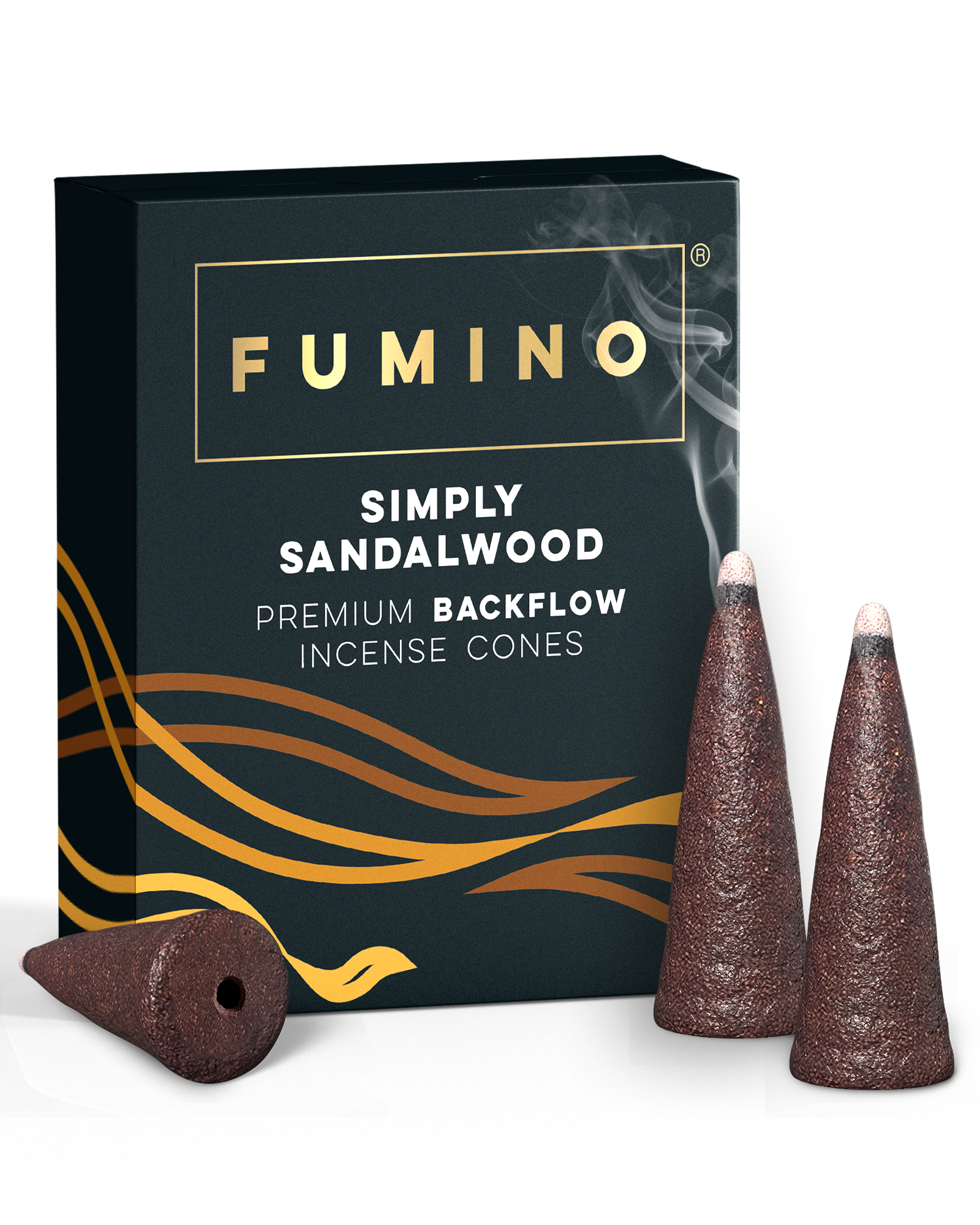 Simply Sandalwood Backflow Incense Cones – Pack of 15 – Fumino UK Home Fragrance