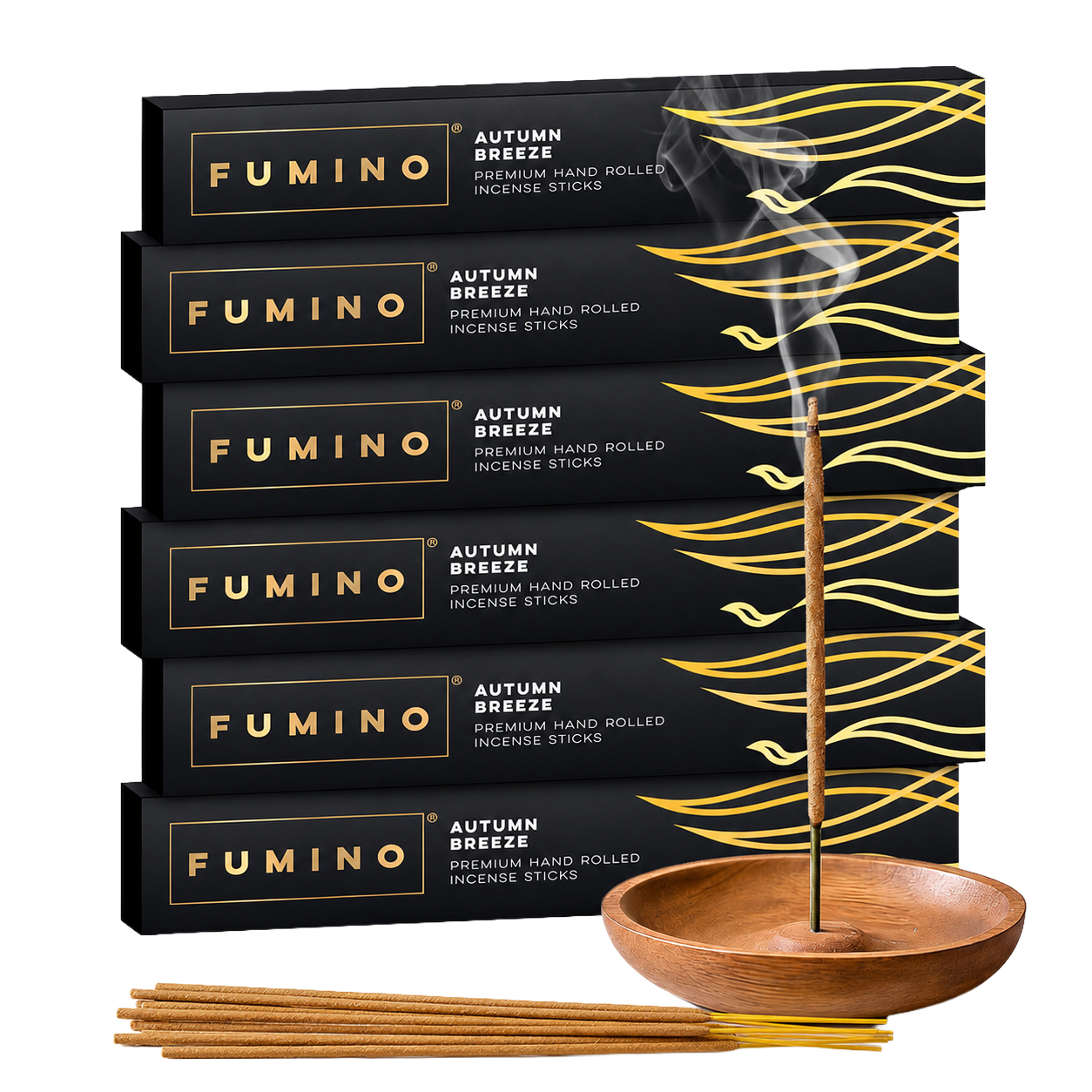 Autumn Breeze Incense Sticks Multipack | 6 Boxes, 84 Sticks | Natural Home Fragrance | Fumino