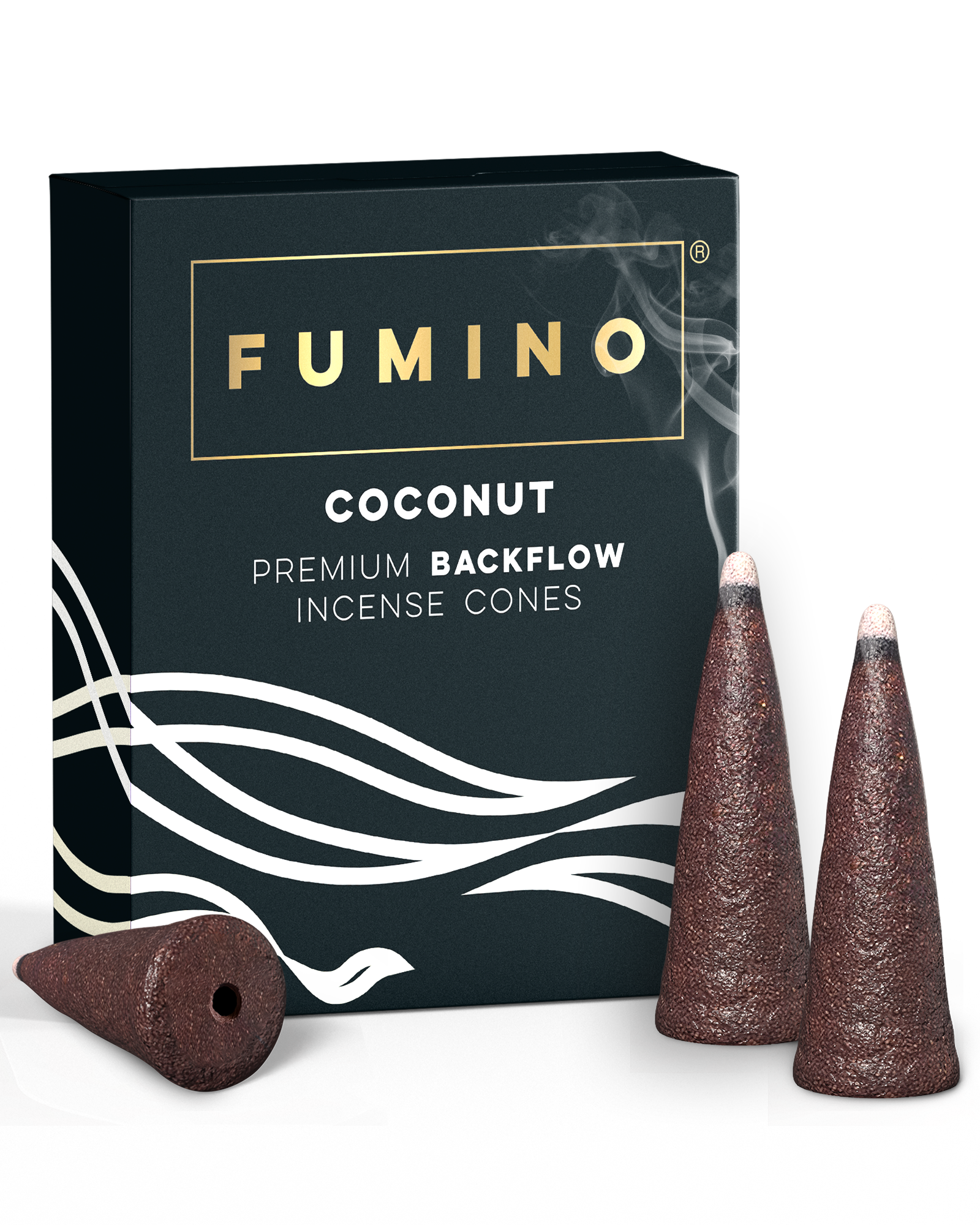 Coconut Backflow Incense Cones – Pack of 15 – Fumino UK Home Fragrance